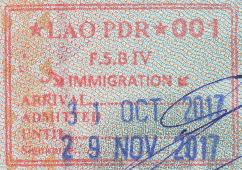 2017 10 31 Laos Chiang Khong- Einreise