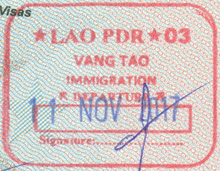 2017 11 11 Laos Chong Mek - Ausreise