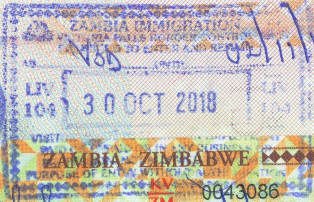 2018 10 30 Sambia - Einreise