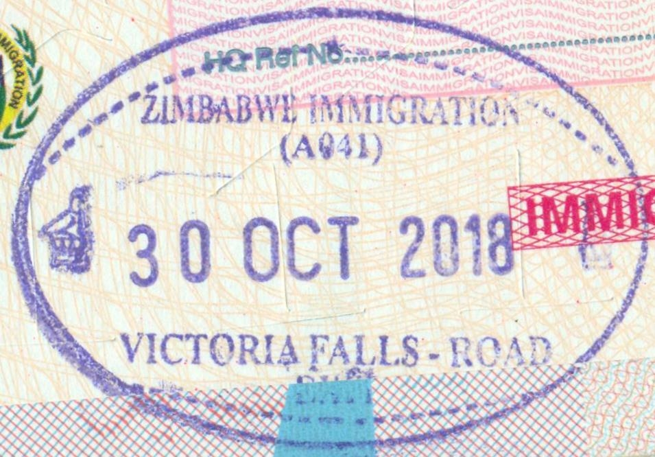 2018 10 30 Simbabwe Victoria Falls - Ausreise