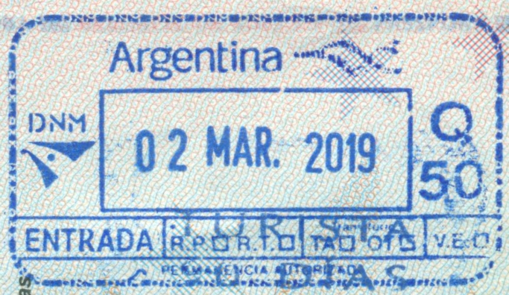 2019 03 02 Argentinien - Einreise