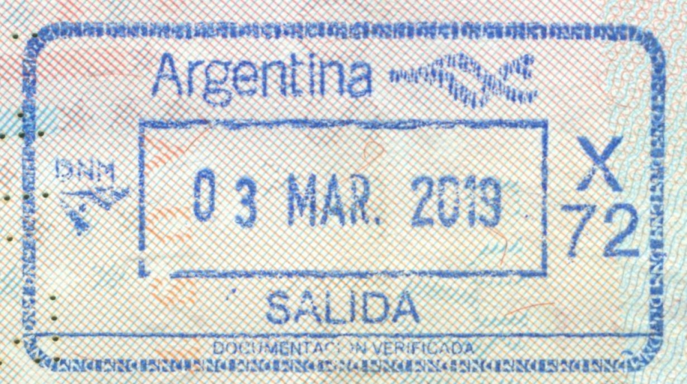 2019 03 03 Argentinien - Ausreise