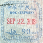 2018 09 22 Taiwan Taipei - Einreise