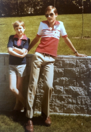 1977 mit Bruder Roland in Lohnsburg