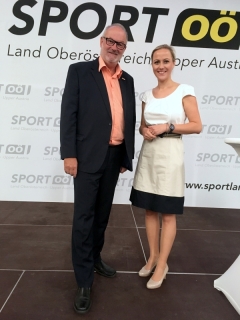 2018 06 15 Alina Zellhofer ORF Moderatorin bei der Eröffnung Olympiazentrum OÖ Linz