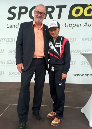 2018 06 15 Liu Jia Tischtennisspielerin bei der Eröffnung Olympiazentrum OÖ Linz