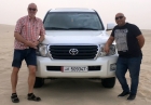 2018 04 09 Doha Wüstensafari Fahrer und RL Bassam