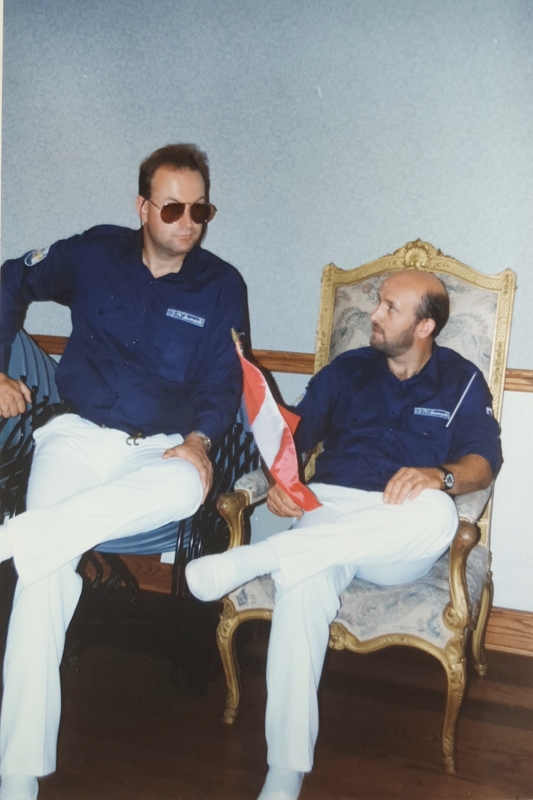1993 06 25 Amerikatournee des Spielmannszuges Österreichische Botschaft in Washington mit Manfred Schöberl
