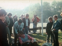 1973 10 26 Der Spielmannszug reist zum Sportpressefest nach Schüttorf in die BRD_2 von rechts Gerald Stutz
