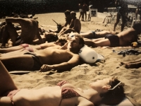 1985 09 02 Frankreich SZ Konzertreise Strand Collioure baden