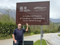 Italien Die Hügel des Prosecco zwischen Conegliano und Valdobbiadene Tafel