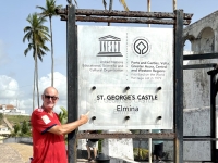 Ghana Festungen der Kolonialzeit Elmina St. Georges Castle Tafel