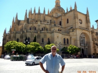Spanien Altstadt von Segovia mit Aquaedukt