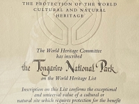 Neuseeland Nationalpark Tongariro Urkunde 1