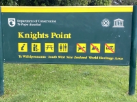 Neuseeland Naturschutzgebiet Te Wahipounamu Knights Point Tafel 1